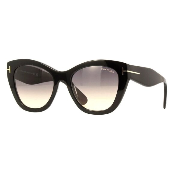 New TOM FORD Cara Black Cat Eye FT0940/S 01B Sunglasses Women - Picture 1 of 5